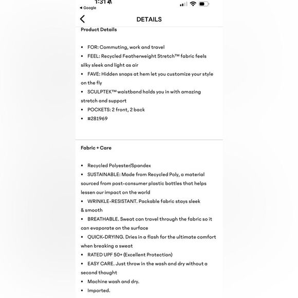 Athleta Tribeca Crop Pant, Size 6P - Picture 15 of 16